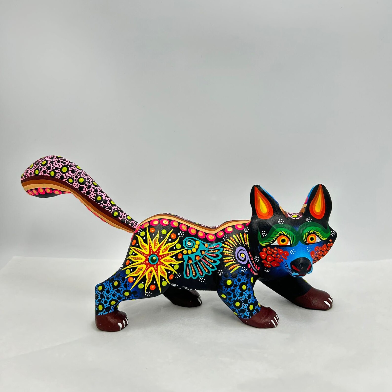 Oaxacan Wood Carving Hand Made Fox by Estudio 2403 PP7178 - Etsy