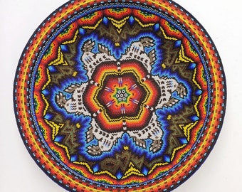 Huichol handpärlfat av Santos Bautista PP7047