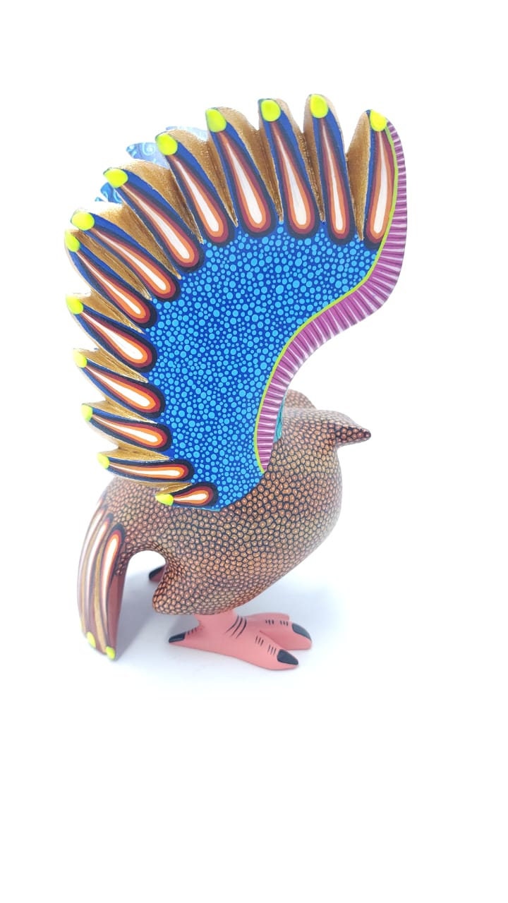 Great Mexican Oaxacan Wood Carving Alebrije Owl by Zoologico