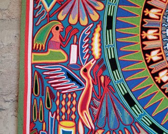 メキシコの民芸品ウイチョル糸絵 Cooperativa Zitacua PP7805 - Etsy 日本