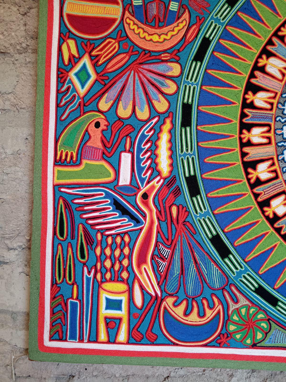 メキシコの民芸品ウイチョル糸絵 Cooperativa Zitacua PP7805 - Etsy 日本
