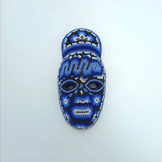 ビーズ ウイチョル族 先住民族 フェアトレード ビーズ マスク 彫刻