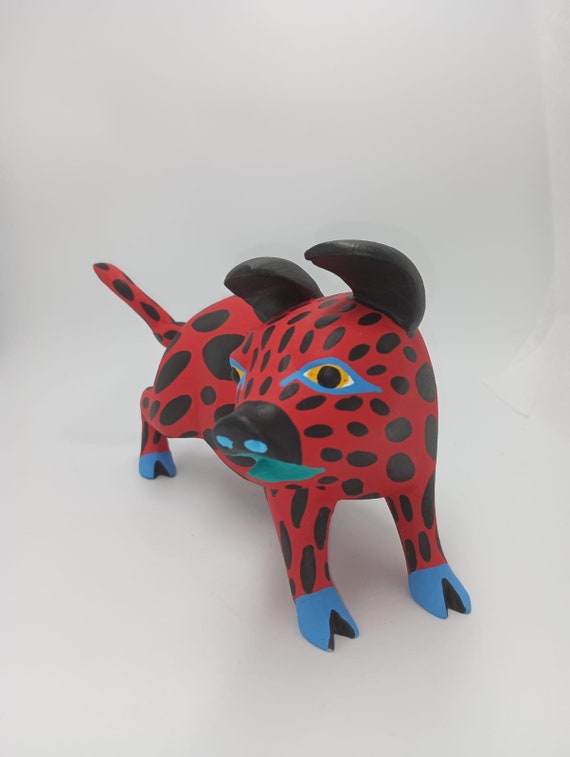 リナ】エッグアート（鹿、ヒヨコ） Purple Lynx - Oaxacan Alebrije