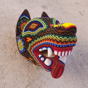 Huichol Beaded Jaguar Head main image 0