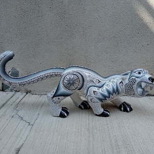 Mexican Folk Art Oaxacan Wood Carving Alebrije Hand Made, Leopard By Luis Sosa PP8033