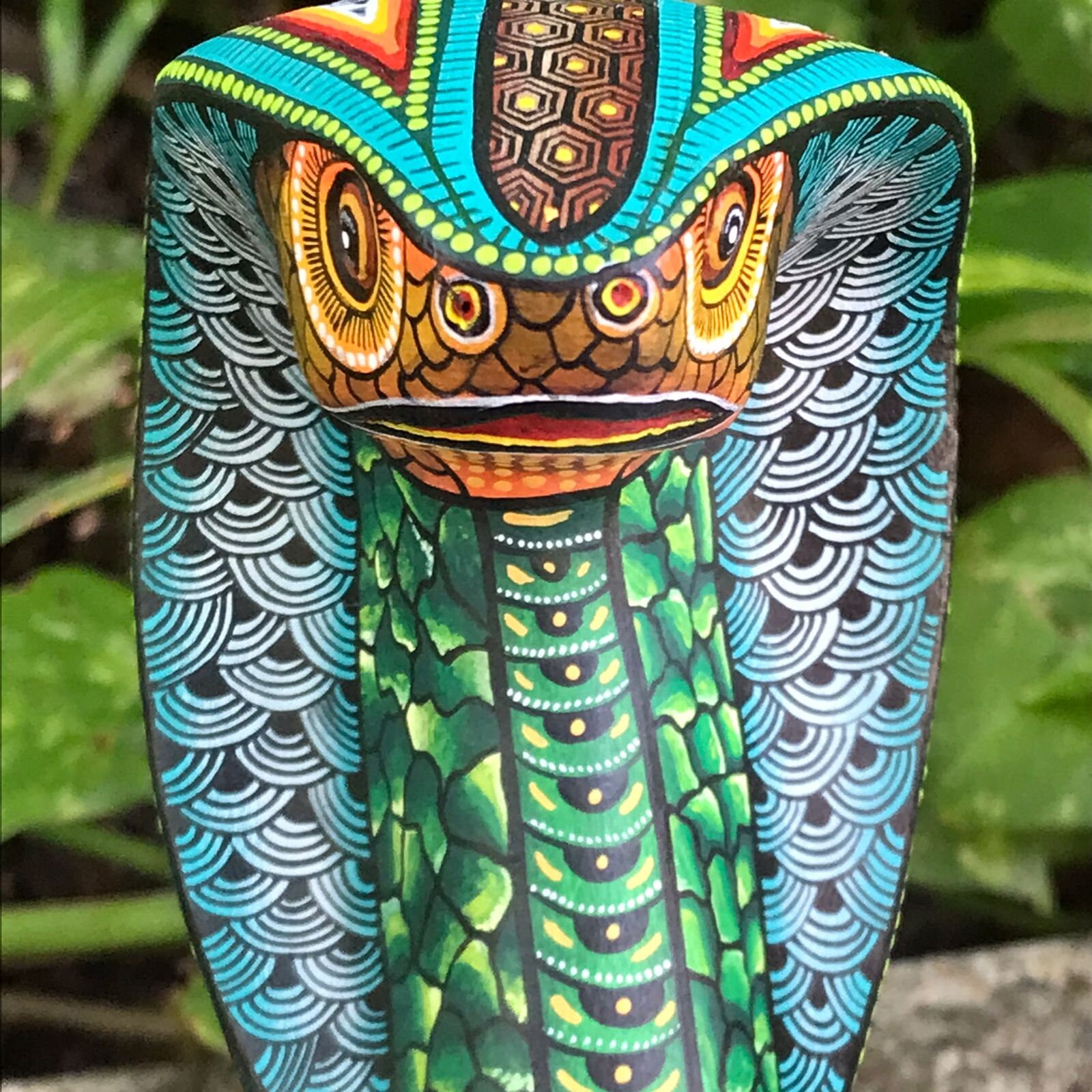 Oaxacan Wood Carving Cobra by Manuel Cruz Prudencio PP4614 - Etsy