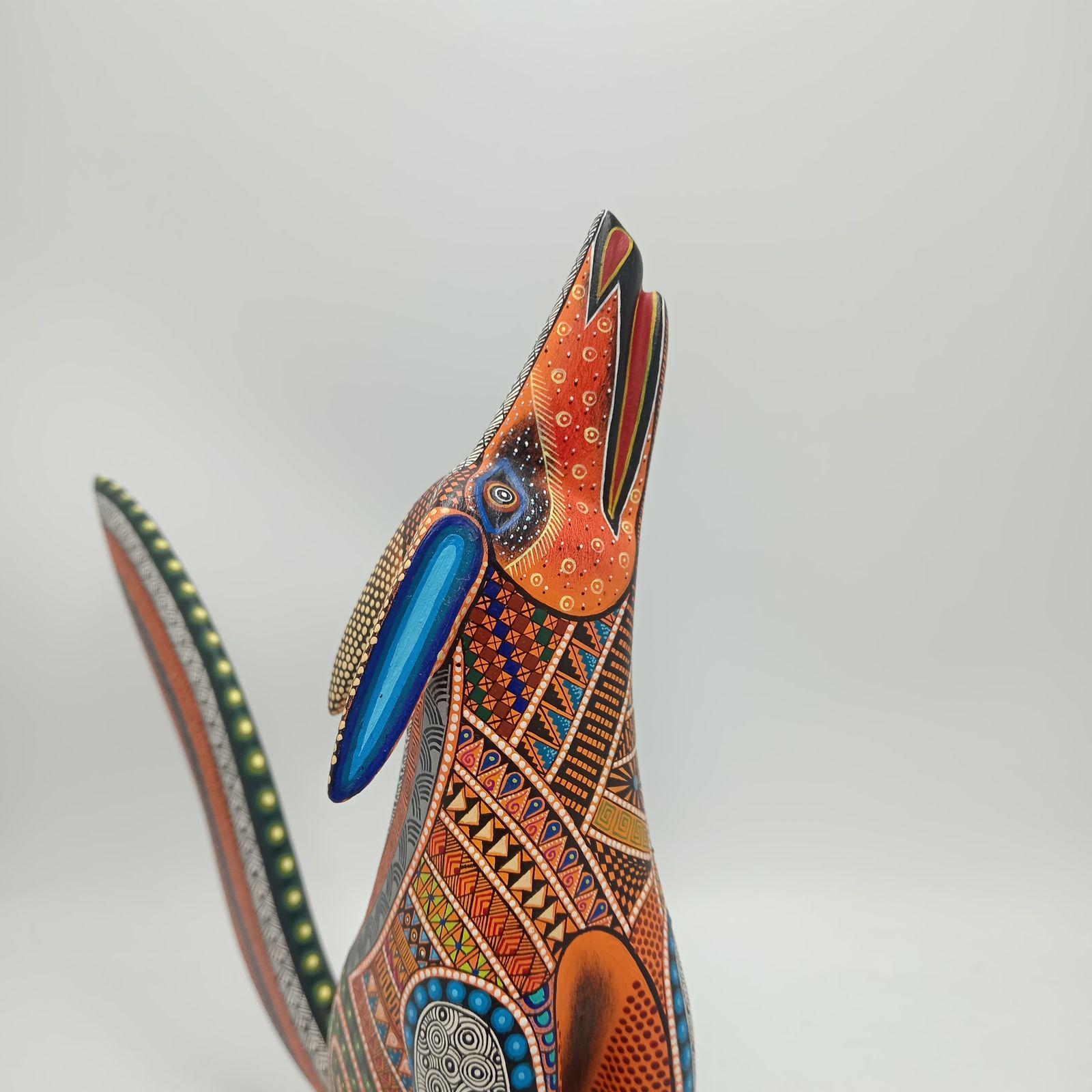Oaxacan Wood Carving Coyote by Manuel Cruz Prudencio PP8551 - Etsy