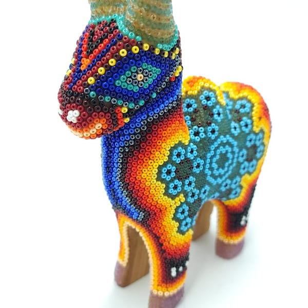 Camel Huichol Mexican Folk Art Wooden by Florencio Lopez CK PP6639