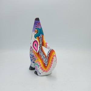 Oaxacan Holzschnitzerei mexikanische Volkskunst handgemacht, Koyote von Cesar Melchor Ojeda PP7871