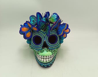 Day of the Dead Ceramics Human Skull by Marco Castillo PP8917 - Etsy