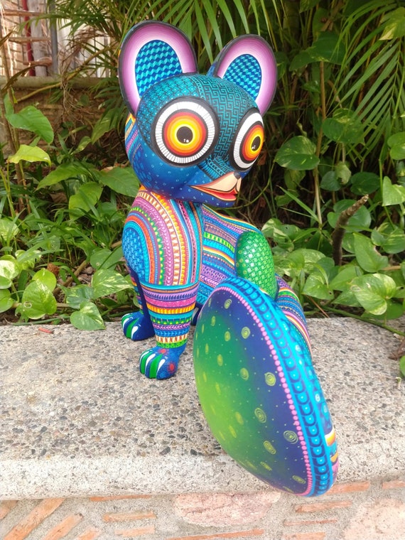 Mexican Oaxacan Wood Carving Lemur by Ivan Fuentes Pp4103 - Etsy