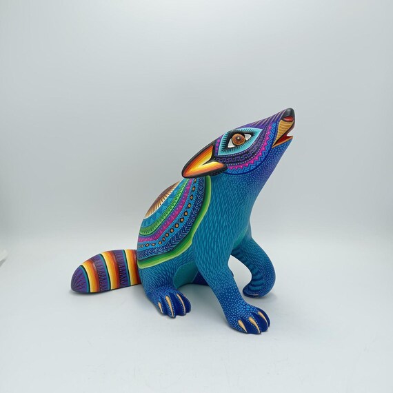 Mexican Oaxacan Wood Carving Beaver by Julia Fuentes PP8105 - Etsy