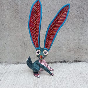 Oaxacan Wood Carving Rabbit by Arsenio Morales PP7742 - Etsy India