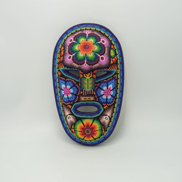 Neat Mexican Huichol Hand Beaded Mask By  Octaviano Lopez PP6743