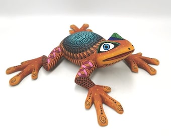 Oaxacan Wood Carving Frog  By Estudio 2403 PP4108