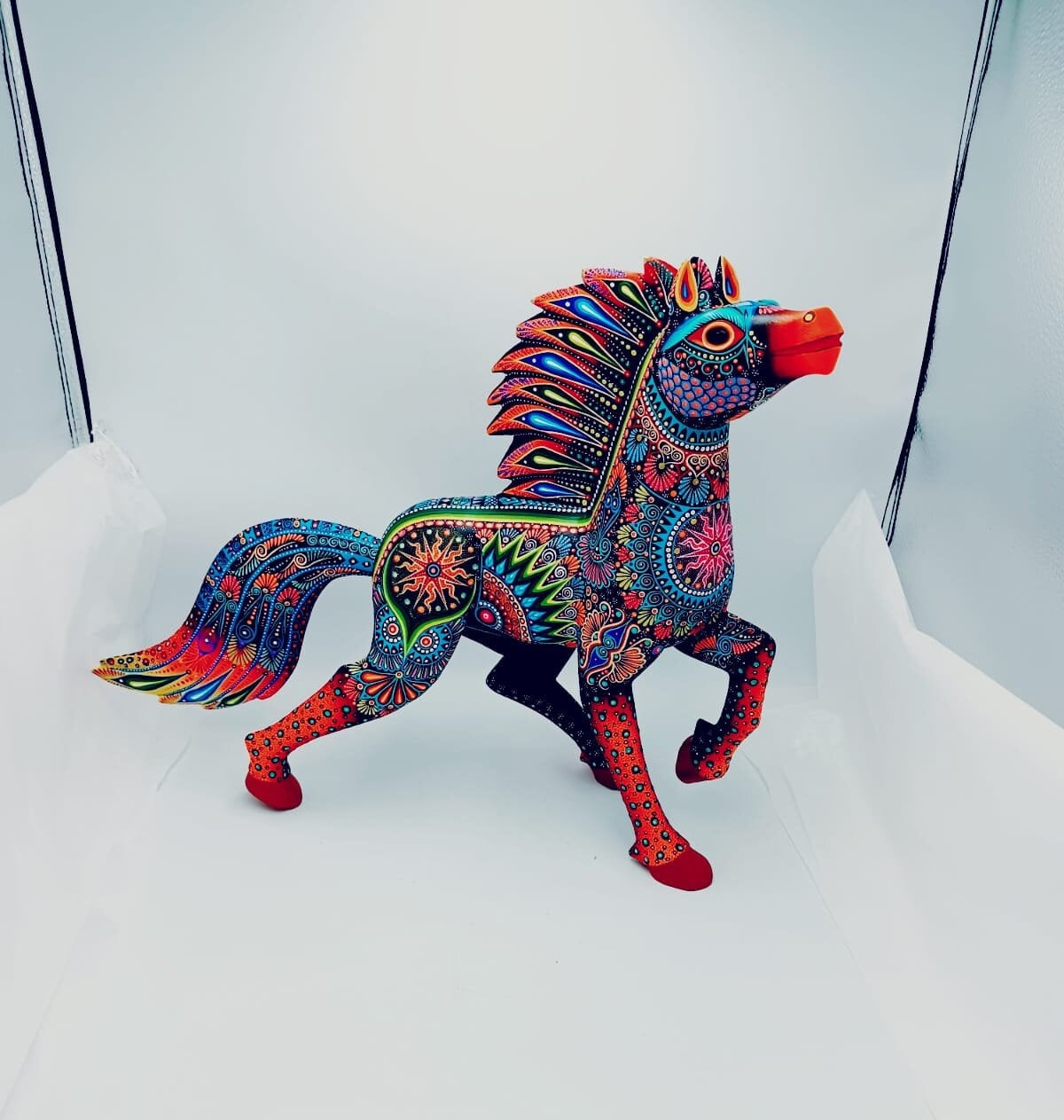 Oaxacan Wood Carving Alebrije Nahual Hand Made Horse by Luis Sosa