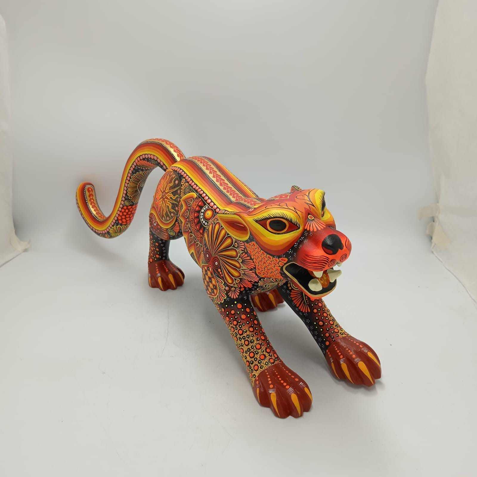 Mexican Folk Art Oaxacan Wood Carving Alebrije Hand Made, Jaguar