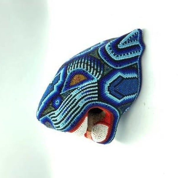 Huichol Beaded Jaguar, Large main image 0
