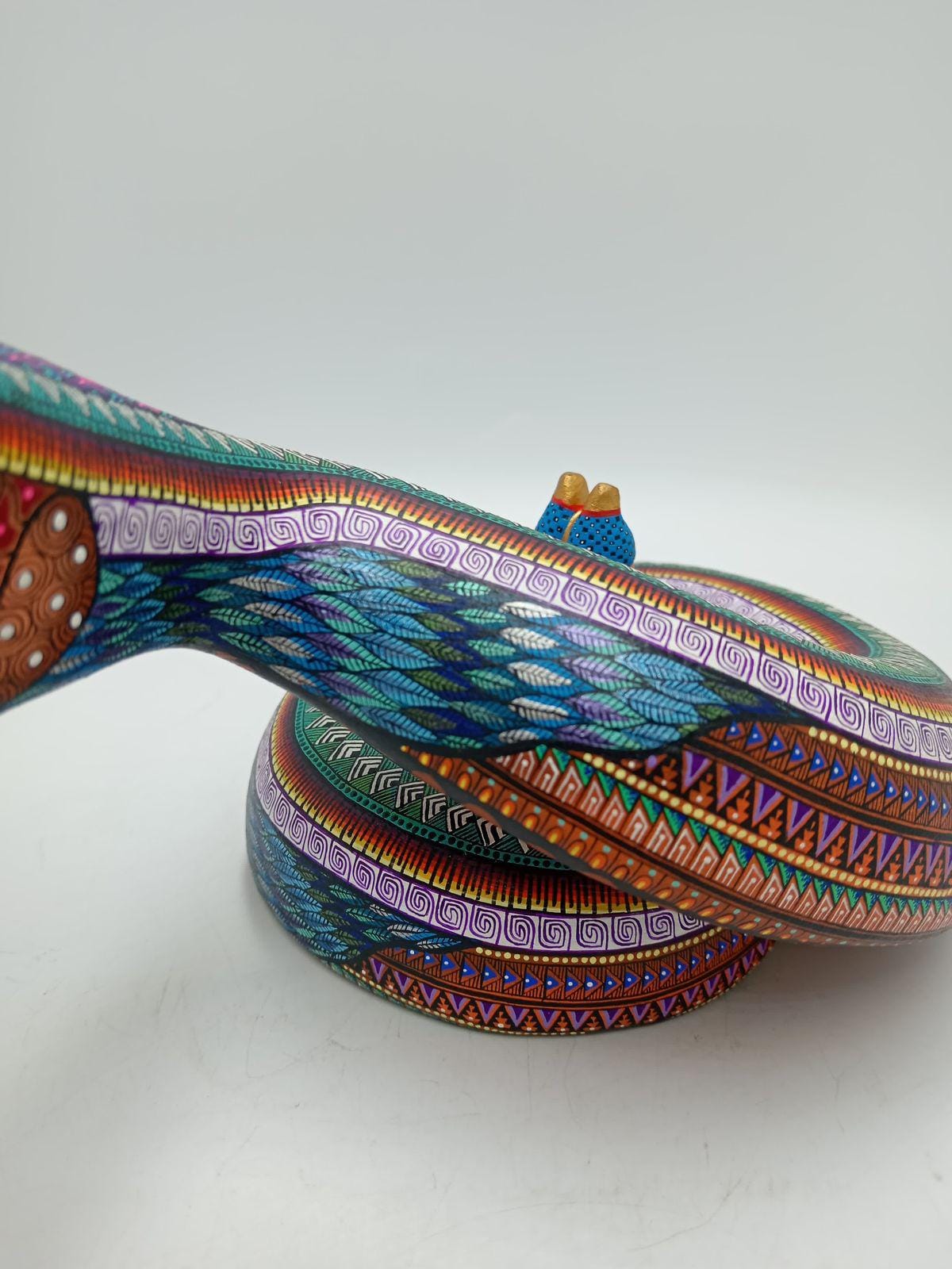 Oaxacan Wood Carving Snake by Manuel Cruz Prudencio PP8053 - Etsy