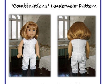 PDF Pattern for Victorian style Combinations Underwear Designed to fit 18 inch dolls