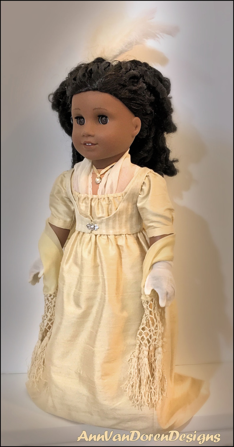 Regency Era Outfit PDF pattern designed to fit 18 dolls image 2