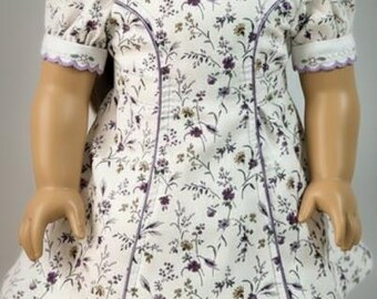 Patron Ancien N°42 - Robe Et Cravate Pour Poupée De 45 Cm - Reproduction Vintage 1868 La Poupée Modèle