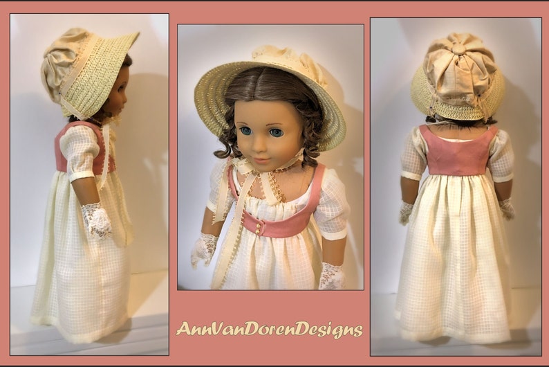 Regency Era Outfit PDF pattern designed to fit 18 dolls image 6