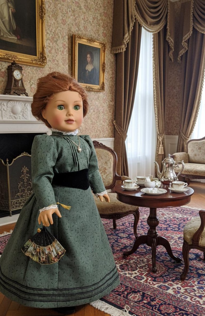 COMBO PDF Patterns for Edwardian Walking Skirt and Puff Sleeve Blouse Designed to fit 18 inch dolls image 9