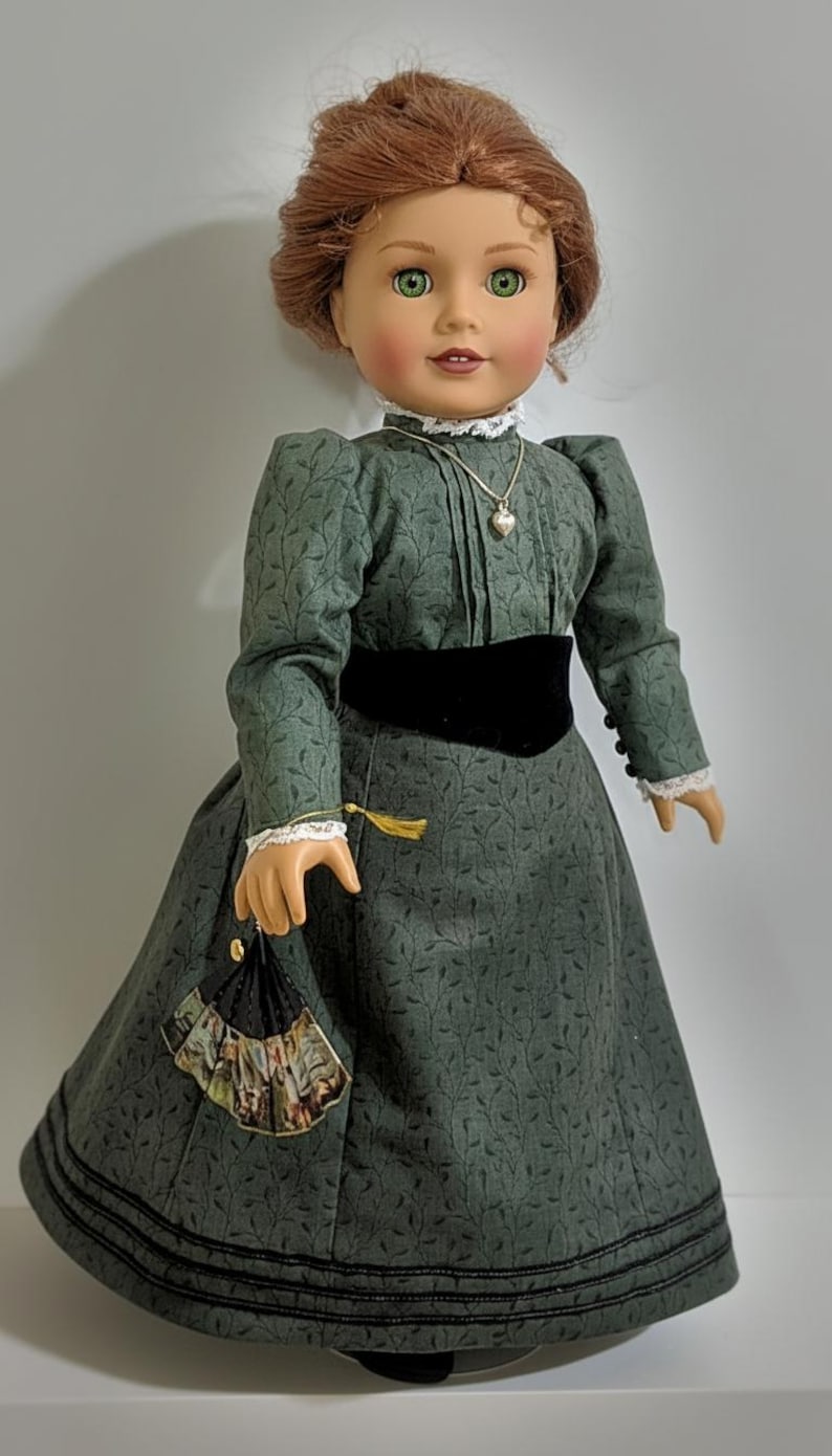 COMBO PDF Patterns for Edwardian Walking Skirt and Puff Sleeve Blouse Designed to fit 18 inch dolls image 3