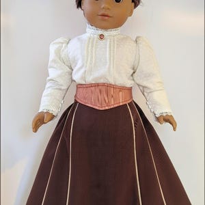 COMBO PDF Patterns for Edwardian Walking Skirt and Puff Sleeve Blouse Designed to fit 18 inch dolls image 11