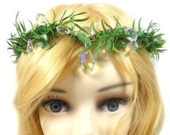 Elven Tiara Fairy Flower Crown Woodland Fairy Crown Fairy Queen Elf Tiara Elvish Tiara Woodland Diadem Wedding Tiara Fae Faery Crown Nr 2