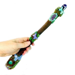 Amethyst Crystal Magic Wand 14.5 Inches Natural Magic Wand Fairy Wand Wizard Wand Witches Wand Magick Wand Gemstone Wand Pagan