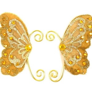 Gold Fairy Earwings Ear Wings Butterfly Wings Costume Fairy Wings Cosplay Earwings Oreilles féeriques Earcuffs Nr2