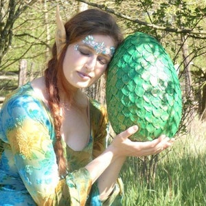 14 Inch Dragon Egg Jumbo Dragon Egg Green Dragon Egg OOAK Dragon Eggs Dragon Gift Handmade Dragon Eggs Unique Eggs
