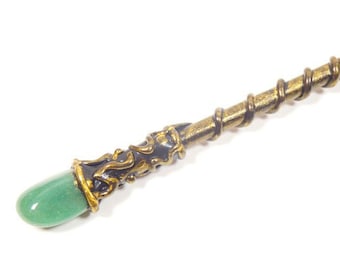 Aventurine Magic Wand Black Gold Magic Wand Warlock Wand Gemstone Magic Wand Fairy Wand Wicca Wand Wizard Wand Crystal Wand