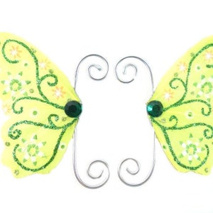 Green Silver Fairy Ear Cuffs Earwings Ear Wings Earcuffs Fairy Wings Butterfly Wings Costume Wings Cosplay Earwings Orange Gold Earwings