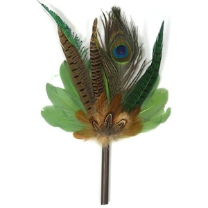 Brown Green Mushroom Smudge Fan, Feather Wand Fan, Smudging Sage Kit Shaman, Smudge Stick, Pagan, Smudge Kit, Altar Tools Besom Wiccan Druid