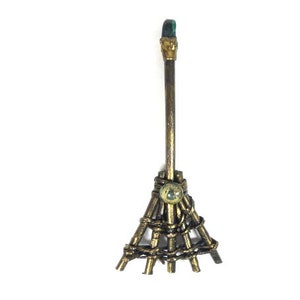 Small Besom Malachite Crystal Broom Black Gold Altar Besom Broom Mini Broom Altar Tool Wicca Witch Pagan Witches Broom Heart Broom Pagan