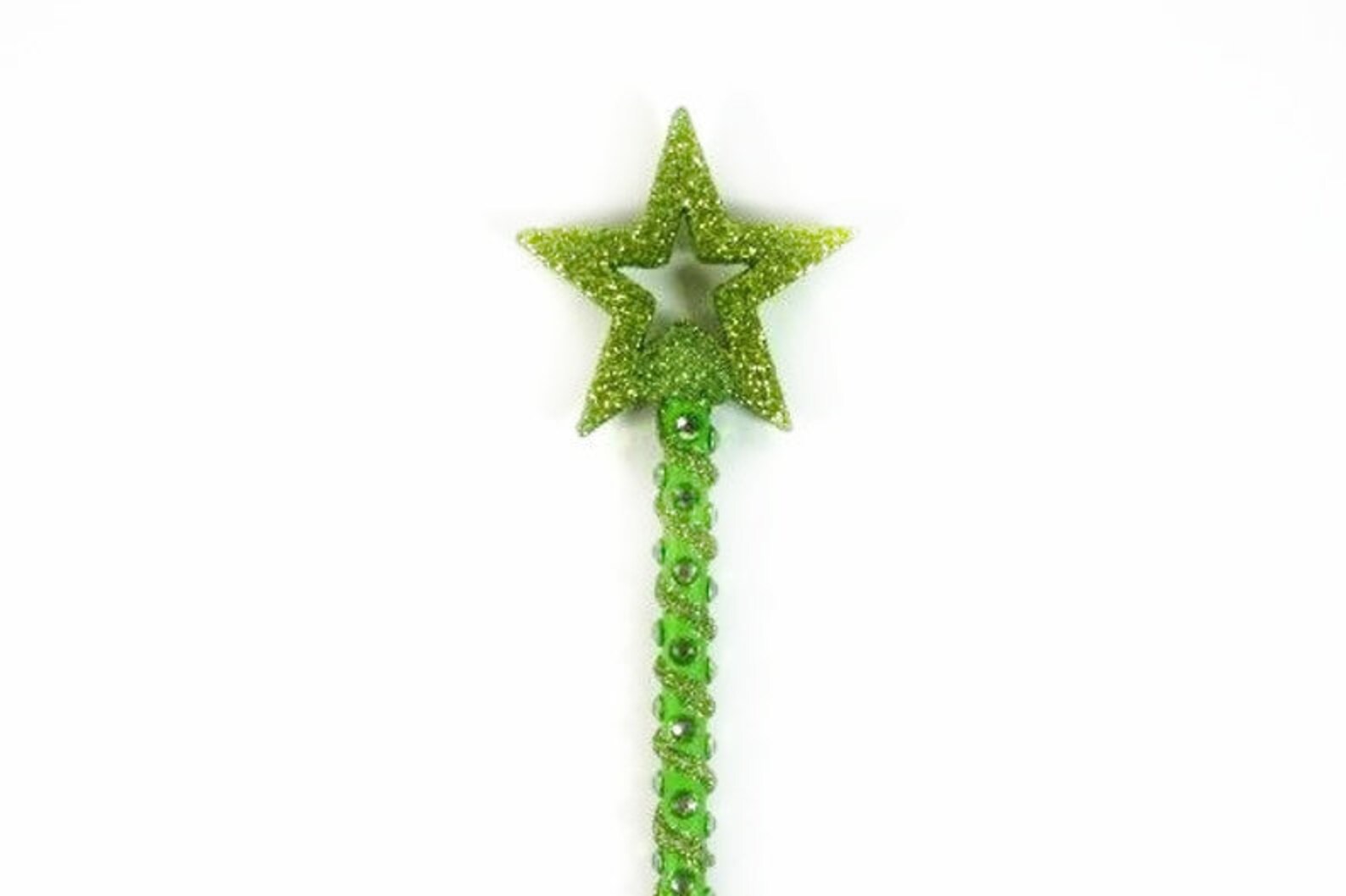 Bright Green Fairy Godmother Wand Green Star Magic Wand Wizard | Etsy