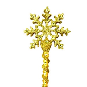 11,9 inch gouden sneeuwvlok bevroren ijs prinses toverstaf blauw zilveren toverstaf toverstaf toverstok fairy wand heksen wand cosplay party wand