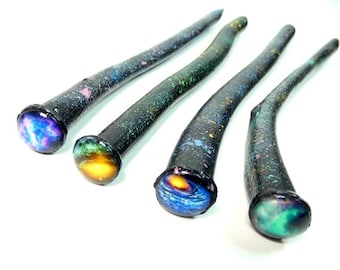 Galaxy Magic Wand Wizard Wand Warlock Wand Witch Wand LARP Cosplay Wand Cosmos Wand Wood Wand