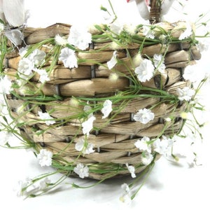 1 Mushroom Flower Basket Foraging Basket Flower Girl Basket Wedding Basket Woodland Basket image 9