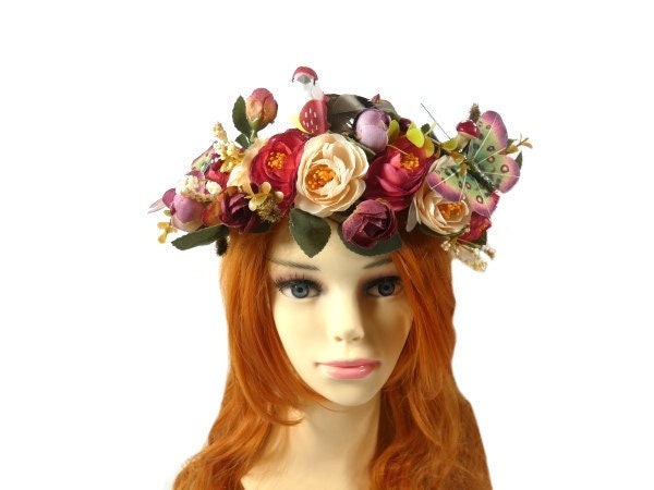 Mushroom Elven Tiara Fairy Flower Crown Woodland Fairy Crown Fairy…