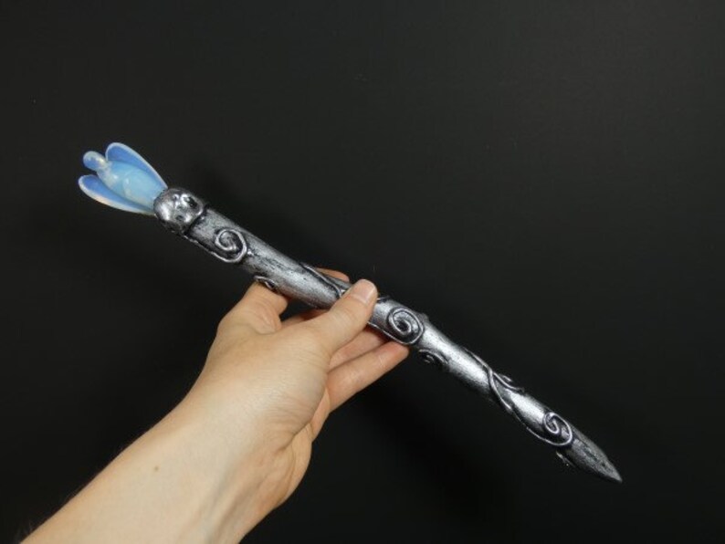 Opalite Angel Wand Driftwood Magic Wand Fairy Wand Wizard Wand Etsy