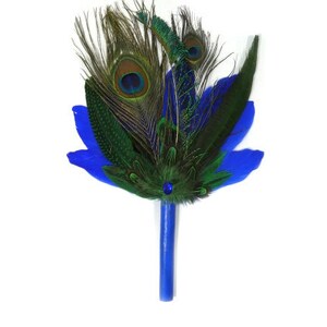 Blue Green Smudge Fan, Feather Wand, Feather Fan, Smudging, Sage Kit, Shaman, Smudge Stick, Pagan, Smudge Kit, Altar Tool Besom Wicca Druid