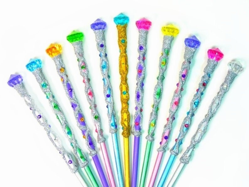 Fairy Glitter Magic Wand Crystal Wand Warlock Wand Fairy Wand Etsy