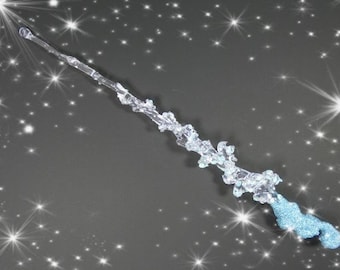 18.5 Inch Frozen Ice Princess Wand Fairy Godmother Wand Magic Wand Wizard Wand Witch Wand Fairy Wand Wicca Wand Scepter Godmother Gift
