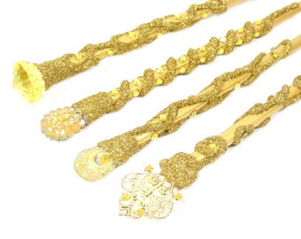 Gold Fairy Godmother Wand Magic Wand Wizard Wand Fairy Wand Witches Wand Steam punk Wand Tooth Fairy Party Wand Godmother Gift