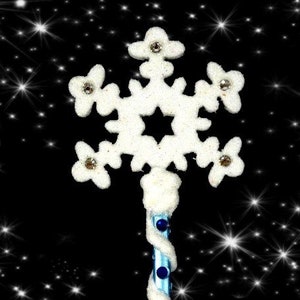 11,9 inch wit blauwe sneeuwvlok toverstaf bevroren ijsprinses toverstaf blauw zilveren toverstaf tovenaar toverstaf fee heksen toverstaf cosplay partij toverstaf