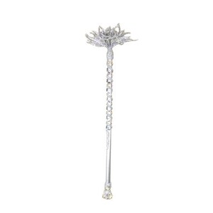 18 Inch Silver Flower Fairy Wand Fairy Godmother Wand Flower Scepter Magic Wand Wizard Wand Fairy Wand Witch Wand Party Wand Godmother Gift image 6